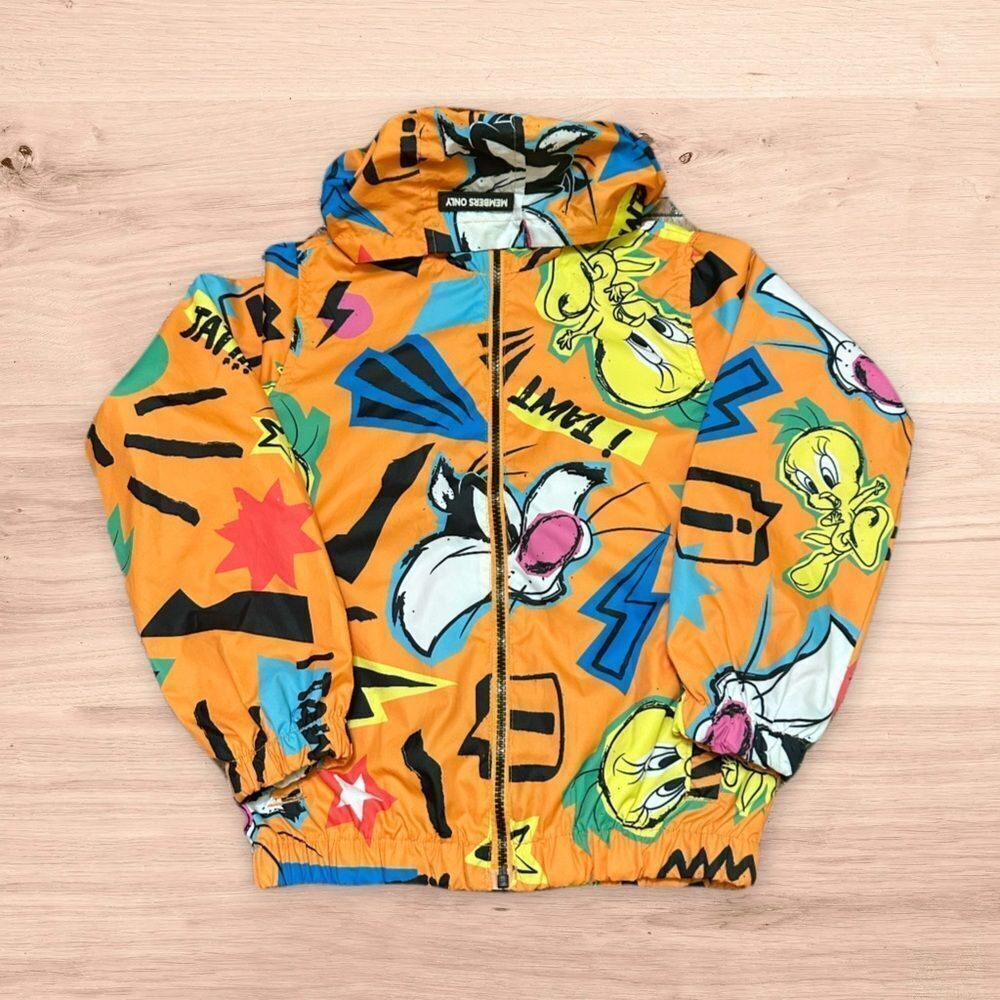Members Only Looney Tunes Tweety Windbreaker Jacket 10/12 - Picture 6 of 13